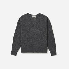 Shoulders are drop seams and will lay past the shoulder on the arm. The Alpaca V Neck Sweater Everlane