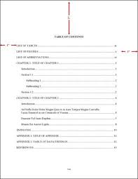 Table Of Contents Order Dissertation Sample Resume Thesis