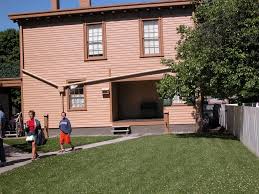 Lincoln Home National Historic Site Rear View 8th Jackson Streets Springfield Illinois Mapio Net