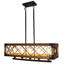 This flush mount ceiling light fixture with the unique sputnik design is perfect decoration for the modern or farmhouse home, adds industrial style element to update for home decoration, it's the perfect sputnik chandelier to install in bedroom, living room, dining room, foyers,kitchen and any room you like. Lynpon Farmhouse Kitchen Island Hanging Ceiling Light Fixture 5 Lights Industrial Rustic Wood Rectangular Chandelier Dining Room Hanging Lighting Buy Online In China At China Desertcart Com Productid 151705020
