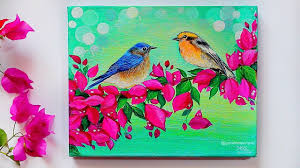 Easy Bird Paintings On Canvas Step By Step Birds Painting For Beginners And Tips On Acrylic Painting Birds Painting Bird Painting Acrylic Bird Paintings On Canvas