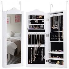 There are many other choices such as hanging the bathroom roll inside in the vanity or. Wall Door Jewelry Cabinet Mounted Bedoom Hanging Armoire Girls Women Gift Real Glass Full Length Mirror 50 Ring Slots 19 Necklace Hooks Deep Storage Organizer Large Jewelry Cabinets White Costway