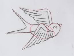 How to draw a group of swallows in a retro tattoo style. How To Draw A Group Of Swallows In A Retro Tattoo Style