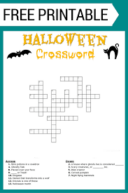 Print/export your crossword puzzle to pdf or microsoft word. Halloween Crossword Puzzle Free Printable With Or Without Word Bank