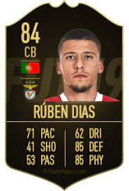 Rúben dias battered his way into sl benfica's liga nos ranks near the start of the 2017/18 season, cementing his place as one of the team's most. Ruben Alves Dias Fifa 19 Rating Card Price