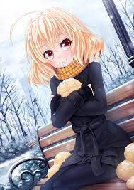 Laptop red eyes blonde cat flower book wallpaper and. Randomboard On Twitter Wallpaper Short Hair Blonde Red Eyes Anime Anime Girls Hashiri Nio Winter