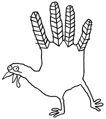 Black And White Turkey Outline Weird Turkey Hand Body Outline Outline Body