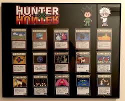 The first chapter was published in march 1998 in the 14thshōnen jump issue of that year, continuing (with intermittent hiatuses) for 280 chapters. Greetings From Greed Island Made My Own Set Of Cards And Framed It Hunterxhunter