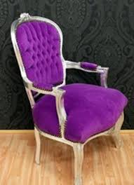 Bei einem der lila stühle eine andere, welche interpretationsspielräume zuließ. Barock Salon Stuhl Lila Silber