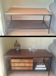 Fjall Boring Turned Rustic With Wooden Pallet Top Ikea Hackers Wooden Pallet Furniture Pallet Coffee Table Diy Painting Ikea Furniture