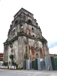sinking bell tower of laoag photo