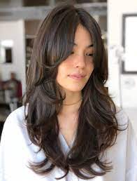 The cut has short hair, but bangs don't make you miss your long hair. 35 Simple Long Hair Style You Can Copy Now Page 14 Of 35 Lovein Home Layered Haircuts With Bangs Hair Styles Curly Hair With Bangs