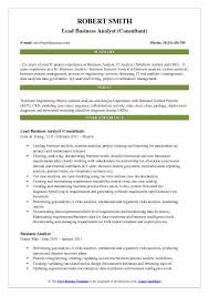 Lead Business Analyst Resume Samples Qwikresume