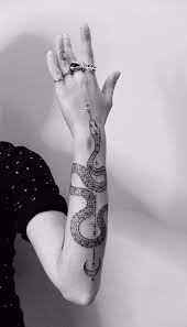 Tribal Moon Snake Tattoo By Nefru Merit Deviantart Com On Deviantart Around Arm Tattoo Tattoos Snake Arm Tattoo