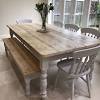 This quaint dining set includes table and 2 chairs. 1