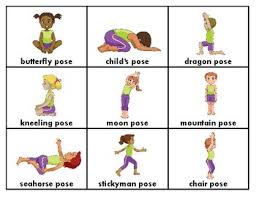 yoga poses 2 printable posters flashcards coloring pages pocket chart cards