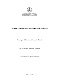 Comparative research thesis