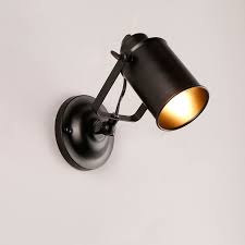 industrial wall spot light vintage metal wall mounted spot lighting fixture e27 bulbs holder for loft cafe hotel bar black wall lamps wall lamp industrial wall