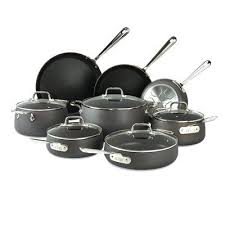 All Clad All Clad Ha1 13 Piece Hard Anodized Aluminum Non Stick Cookware Set Wayfair In 2020 Pots And Pans Sets Cookware Set Cookware Set Stainless Steel