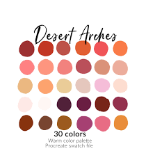 Procreate Swatch Color Palette 30 Colors Southwest Color Etsy Color Palette Pink Halloween Color Palette Coral Colour Palette