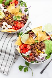 Courtesy of chef matteo fronduti, this salad is simple but elegant. Healthy Taco Salad Recipe Nutrition In The Kitch
