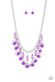 Cool Cascade Purple Purple Bead Necklace Purple Necklace Cascade Necklace
