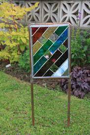 Tiffany Style Stained Glass Garden Art Panel Yard Art Art Stained Stained Glass Diy Glass Art Projects