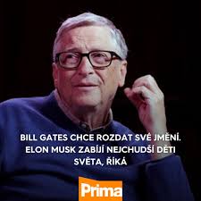 👀 Prostřednictvím své nadace hodlá Bill Gates rozdat zhruba 200 miliard  dolarů nejchudším lidem světa. 👉  https://zeny.iprima.cz/bill-gates-se-pustil-do-elona-muska-474032