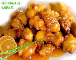 Pechugas De Pollo A La Naranja Pollo A La Naranja Receta Pechuga De Pollo Pollo En Salsa