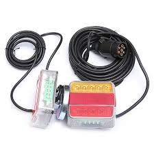 Trailer light wiring hack, getting stop, tail and indicators (3 light) from 2 light units. Trailer Light Wiring Kits Truck Rear Light With Number Plate Light And Magnet Holder Submarine 12 24v Led Trailer Lights Truck Light System Aliexpress