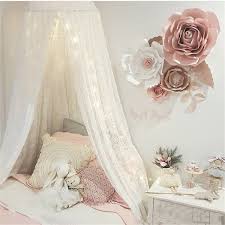 My daughter's toddler bed (converted crib) is located bewteen our bed, and a large window. Amazon Com Princess Bed Canopy For Girls Dix Rainbow Lace Crib Canopy Net For Baby Toddler Bed Canopy Tent Fairy Crib Mosquito Net Kids Reading Nook Play Castle Premium White Lace
