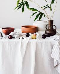 French Linen Table Cloth In Milk Linen Table Settings Linen Tablecloth Luxury Linen