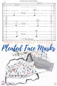 Although a cloth mask is not very effective at protecting its wearer from catching the virus, it is very pattern selection dial: Free Printable Pleated Face Mask Pattern The Birch Cottage