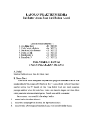 Sebelum ke contoh makalah yang utuh, anda perlu mengetahui terlebih dahulu apa itu makalah. Laporan Praktikum Kimia Indikator Asam B