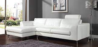 White leather chaise lounge sofas take time out from your busy day. Angela Sectional Sofa In White Leather By Whiteline