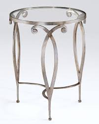 Occasional Table Glass Top Wrought Iron Table In Silver Wrought Iron Table Silver Side Table Iron Table