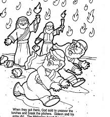 38 Coloring Page Gideon Gideon Bible Coloring Pages Bible Stories