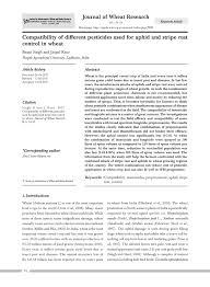 Pdf Compatibility Of Different Pesticides Used For Aphid