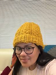 Wheat stitch beanie making experience