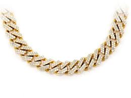 Designed to lay perfectly on your neck for a shinning silhouette! Icebox 10mm Raised Miami Cuban Necklace 14k 13 00ctw