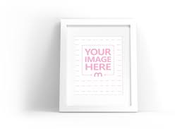 Dual frames with coral decor. Portrait White Image Frame Mockup Generator Mediamodifier