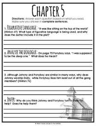 The Outsiders S E Hinton Novel Companion Student Workbook Creative Middle School Reading Workbook Middle School Language Arts Teacher