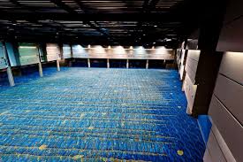 Very Large Carpet Tile Repeats Composed Of Several Hundred Tiles Were Required For The Expansive S Carpet Tiles Commercial Flooring Commercial Carpet Tiles