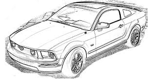 Ford Mustang 2009 Coloring Page Cars Coloring Pages Mustang Automotive Art