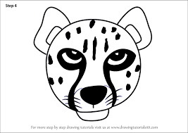 How to draw a cheetah's head step by step, learn drawing by this tutorial for kids and adults. Learn How To Draw A Cheetah Face For Kids Animal Faces For Kids Step By Step Drawing Tutorials