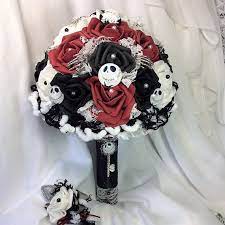 Their daughter has a severe form of epilepsy called dravet. Nightmare Before Christmas Wedding Bridal Flower Bouquet Etsy Nightmare Before Christmas Wedding Christmas Wedding Flowers Halloween Themed Wedding