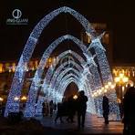 [Hot Item] Outdoor Street Decoration Metal Wedding Heart LED 3D Christmas  Motif Arch Light Street M Otif LED Christmas Lights