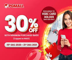 Most hsbc credit card promotions are only offered for a limited time period and could also have a set cap on the total number of redemptions a promotion has available during the period. Hsbc Credit Card Promotion Pg Mall 30 Off