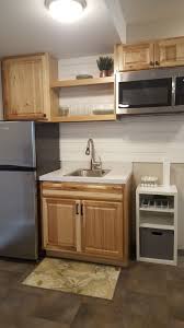 Also, wood is a natural material, and plus, diy projects are an excellent way to express your creativity and make your home more practical. Kitchenette Basement Shiplap Hickory Cabinets Kitchen Cabinets Kitchen Design Kitchen Remodel