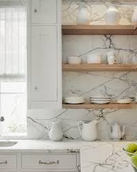 Shower storage organizers can be installed in the bathroom or kitchen and can be mounted on ceramic tiles, tempered glass, smooth wooden wall, marble, and smooth solid metal. Stone Slab Counters Backsplash Floating Wood Shelves White Marble Kitchen Marble Backsplash Kitchen Kitchen Marble